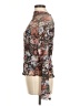 Assorted Brands Floral Brown Long Sleeve Blouse Size M - photo 5