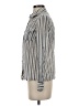 Tory Burch Stripes Silver Long Sleeve Button-Down Shirt Size 4 - photo 5