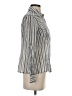 Tory Burch Stripes Silver Long Sleeve Button-Down Shirt Size 4 - photo 4