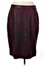 Grace Elements Burgundy Faux Leather Skirt Size 8 - photo 1