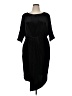 Suzanne Betro Solid Black Cocktail Dress Size 1X - photo 1