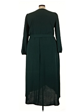 connected apparel green dress Connected Apparel Floral Detail Three-Quarter Split Sleeves Sheath Dress