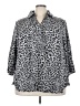 Shein Curve Animal Print Silver 3/4 Sleeve Blouse Size 4X - photo 1