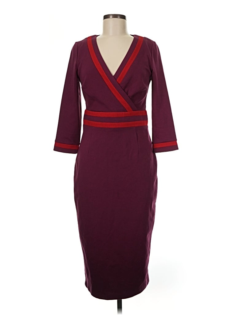 Pre-owned Boden Cocktail Dress In Burgundy
