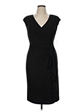 black dress with lace hem L'agence Fenna Silk Lace Dress In Black main image 0