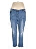 Woman Within Solid Blue Jeans Size 22 - photo 1