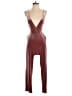 Express Metallic Burgundy Jumpsuit Size 2 Petite - photo 1