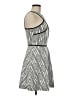 Express Chevron-herringbone Silver Cocktail Dress Size 8 - photo 4
