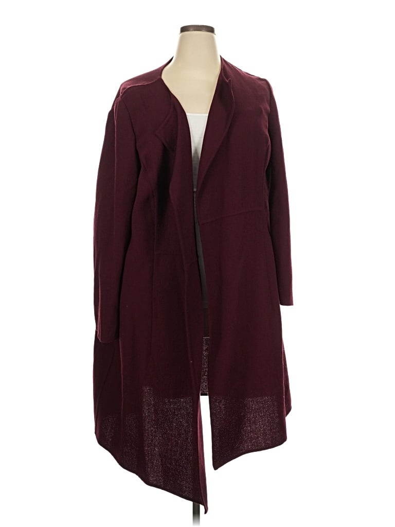 Lafayette 148 Wool Coat In Burgundy