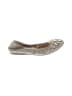 Adrienne Vittadini Metallic Silver Tan Flats Size 6 - photo 1