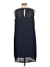 Apt. 9 Solid Blue Casual Dress Size L - photo 2