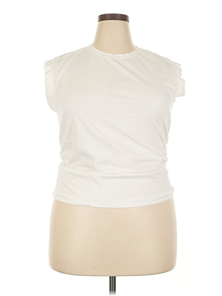 Pre-owned A.n.a. A New Approach Sleeveless Blouse In Ivory