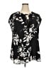 Daniel Rainn 100% Polyester Black Short Sleeve Blouse Size 3X - photo 1