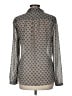 Ann Taylor LOFT 100% Polyester Gray Long Sleeve Blouse Size M - photo 2
