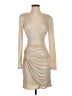 Vince Camuto Metallic Tan Cocktail Dress Size 2 - photo 1