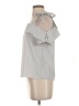 Love Notes Gray Short Sleeve Blouse Size S - photo 5