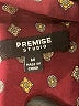 Premise Studio 100% Polyester Polka Dots Burgundy Long Sleeve Blouse Size M - photo 7