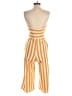 PrettyLittleThing 100% Polyester Stripes Orange Jumpsuit Size 6 - photo 2