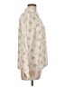 Ecru Print Ivory Long Sleeve Blouse Size L - photo 4