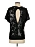 Lux 100% Polyester Black Short Sleeve T-Shirt Size S - photo 2