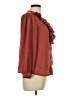 MAX 100% Polyester Brown Long Sleeve Blouse Size 12 - photo 4