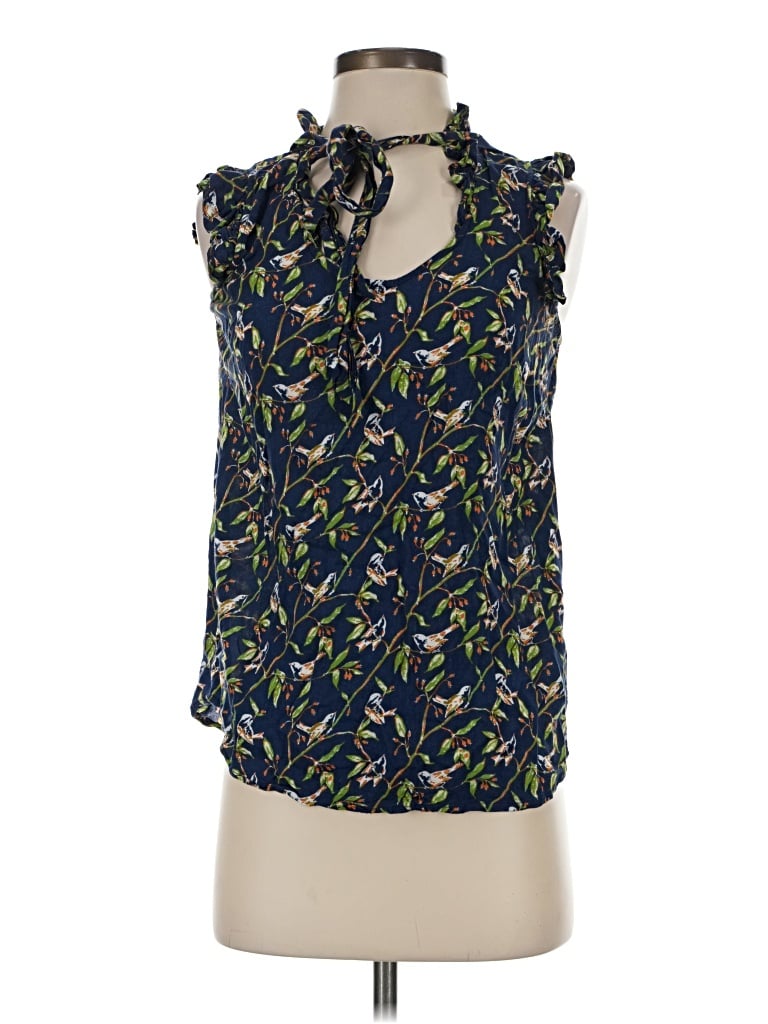 Pre-owned Porridge Sleeveless Blouse In Blue