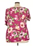 Assorted Brands Floral Pink Short Sleeve T-Shirt Size 3X - photo 2
