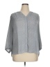 NYDJ 100% Polyester Multi Color Gray 3/4 Sleeve Blouse Size XL - photo 1