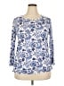 David Cline Blue 3/4 Sleeve Top Size XXL - photo 1