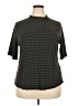 Polagram Polka Dots Black Short Sleeve Blouse Size 2X - photo 1