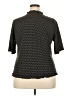 Polagram Polka Dots Black Short Sleeve Blouse Size 2X - photo 2