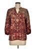 Unbranded 100% Polyester Paisley Brown 3/4 Sleeve Blouse Size M - photo 1