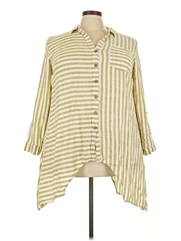 Cato 3/4 Sleeve Button-Down Shirt (view 1)