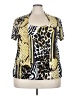 Grace Animal Print Gold Short Sleeve T-Shirt Size 3X - photo 1