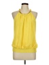 Cache 100% Polyester Yellow Sleeveless Blouse Size L - photo 1