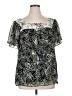 Worthington 100% Polyester Green Short Sleeve Blouse Size XL - photo 1
