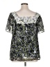 Worthington 100% Polyester Green Short Sleeve Blouse Size XL - photo 2