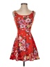Divided by H&M Floral Red Cocktail Dress Size 2 - photo 1