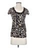 Kische Animal Print Brown Short Sleeve Top Size S - photo 1