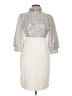 Boston Proper Metallic Silver Cocktail Dress Size 10 - photo 1