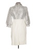 Boston Proper Metallic Silver Cocktail Dress Size 10 - photo 2