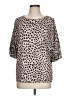 Aimée Animal Print Tan 3/4 Sleeve Blouse Size L - photo 1