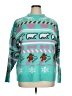 Assorted Brands Print Teal Pullover Sweater Size 0X (estimated) - photo 1