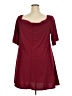 Boohoo Burgundy Short Sleeve Blouse Size 18 - photo 2