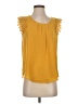Mine 100% Polyester Yellow Sleeveless Blouse Size S - photo 1