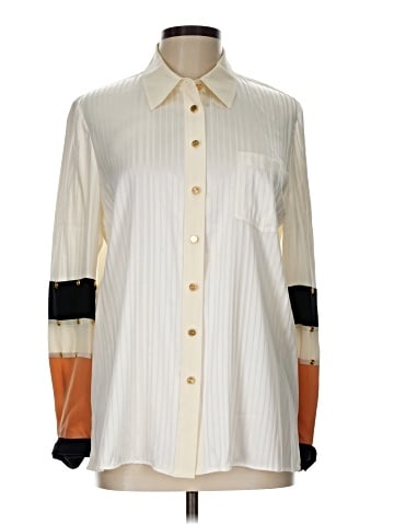 Tory Burch Long Sleeve Silk Top (view 1)