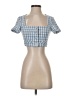 Zara Blue Short Sleeve Top Size XS - photo 1