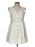 Sweet Wanderer 100% Rayon Ivory Sleeveless Button-Down Shirt Size L - photo 1