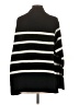 Aerie 100% Polyester Stripes Black Pullover Sweater Size S - photo 2