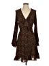 En Creme 100% Polyester Animal Print Brown Cocktail Dress Size S - photo 1